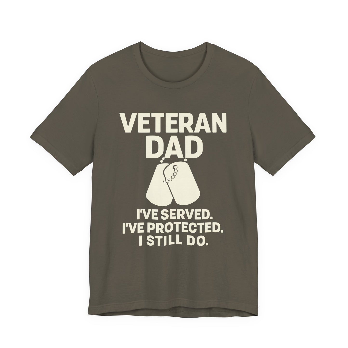 Veteran Dad Short Sleeve Tee, Tribute T-Shirt, Gift for Dad, Father's Day Apparel, Military Family Shirt, Comfortable Everyday Wear