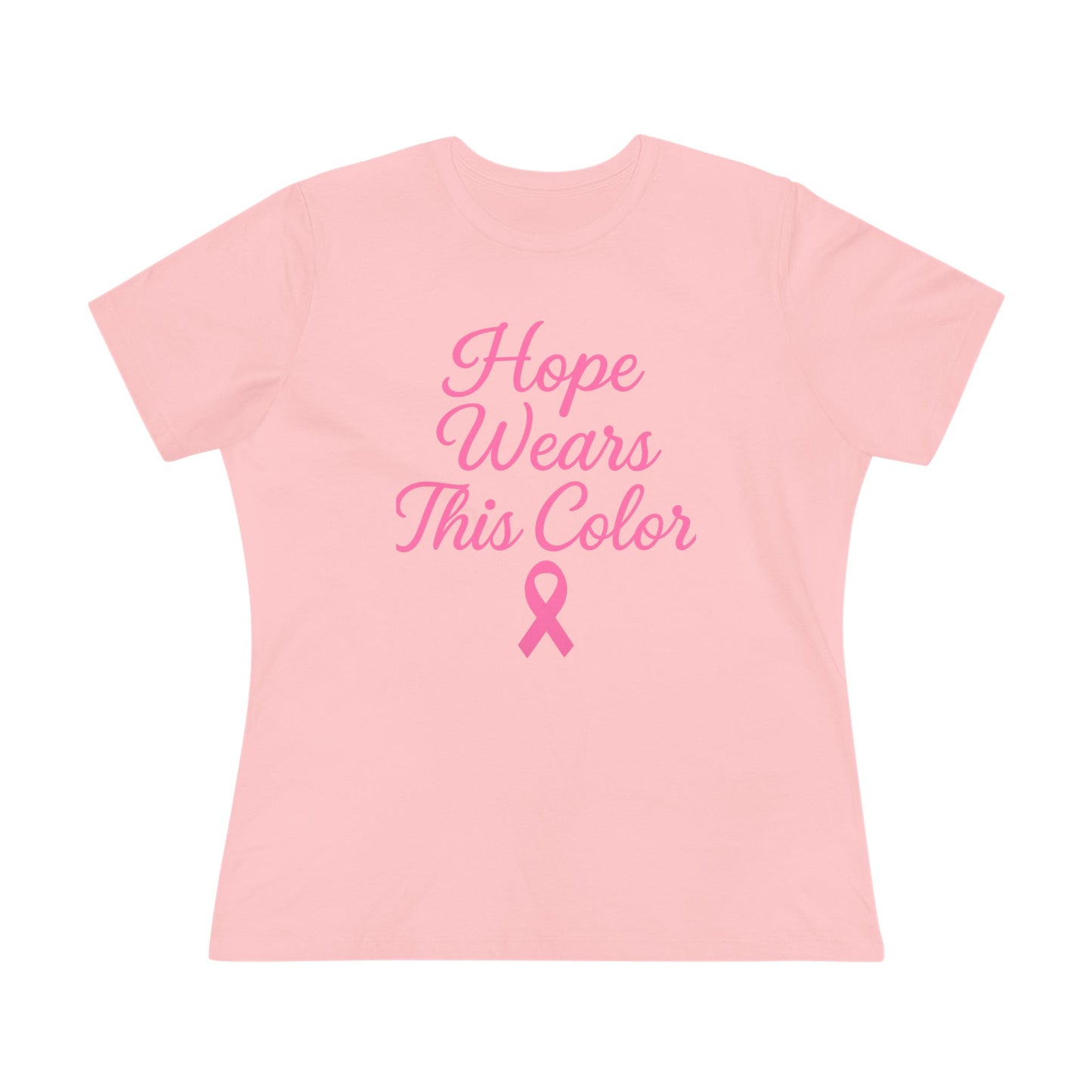 Hope Wears This Color Women's Cotton Tee, Inspirational Gift, Breast Cancer Awareness Shirt, Supportive Tee, Positive Message Top