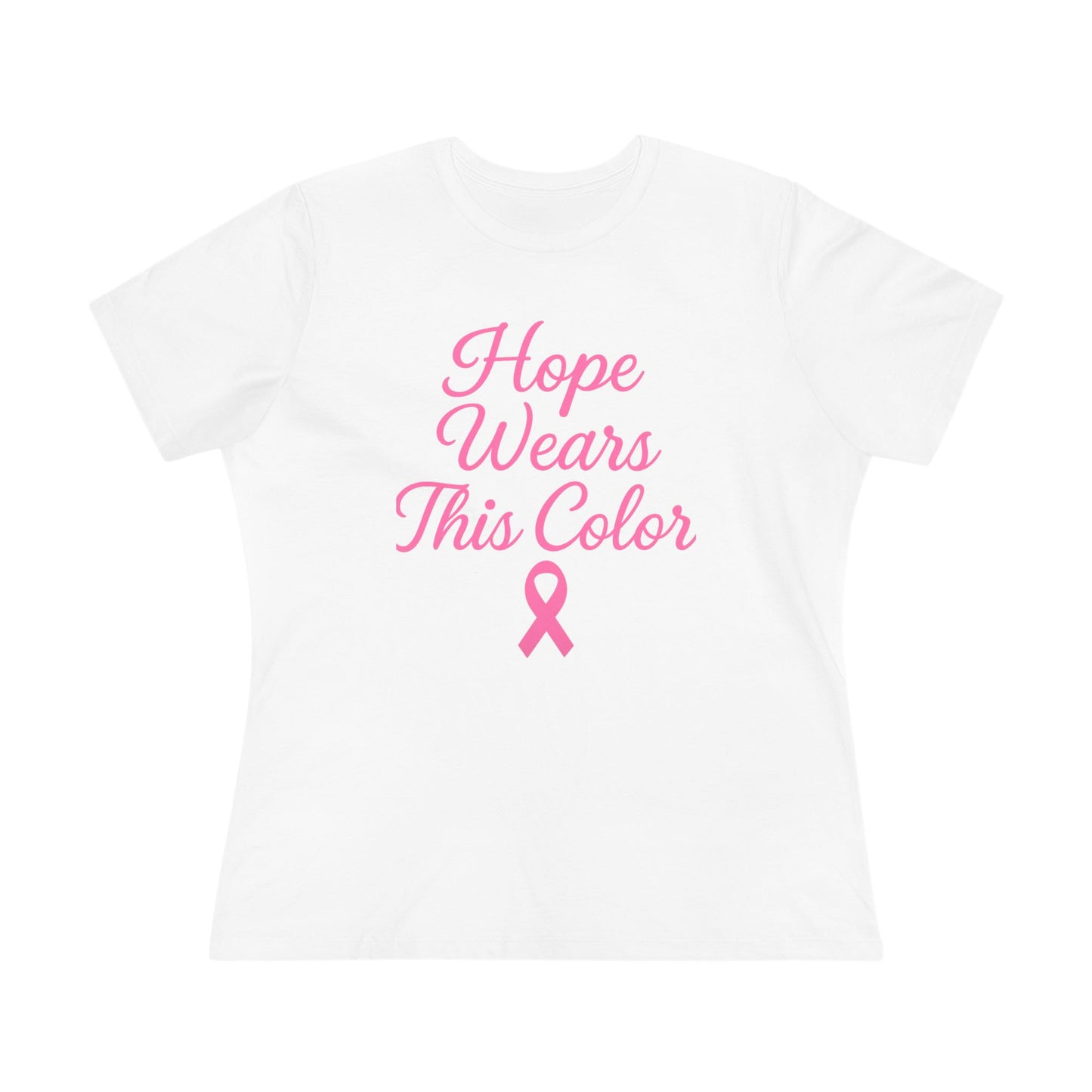 Hope Wears This Color Women's Cotton Tee, Inspirational Gift, Breast Cancer Awareness Shirt, Supportive Tee, Positive Message Top