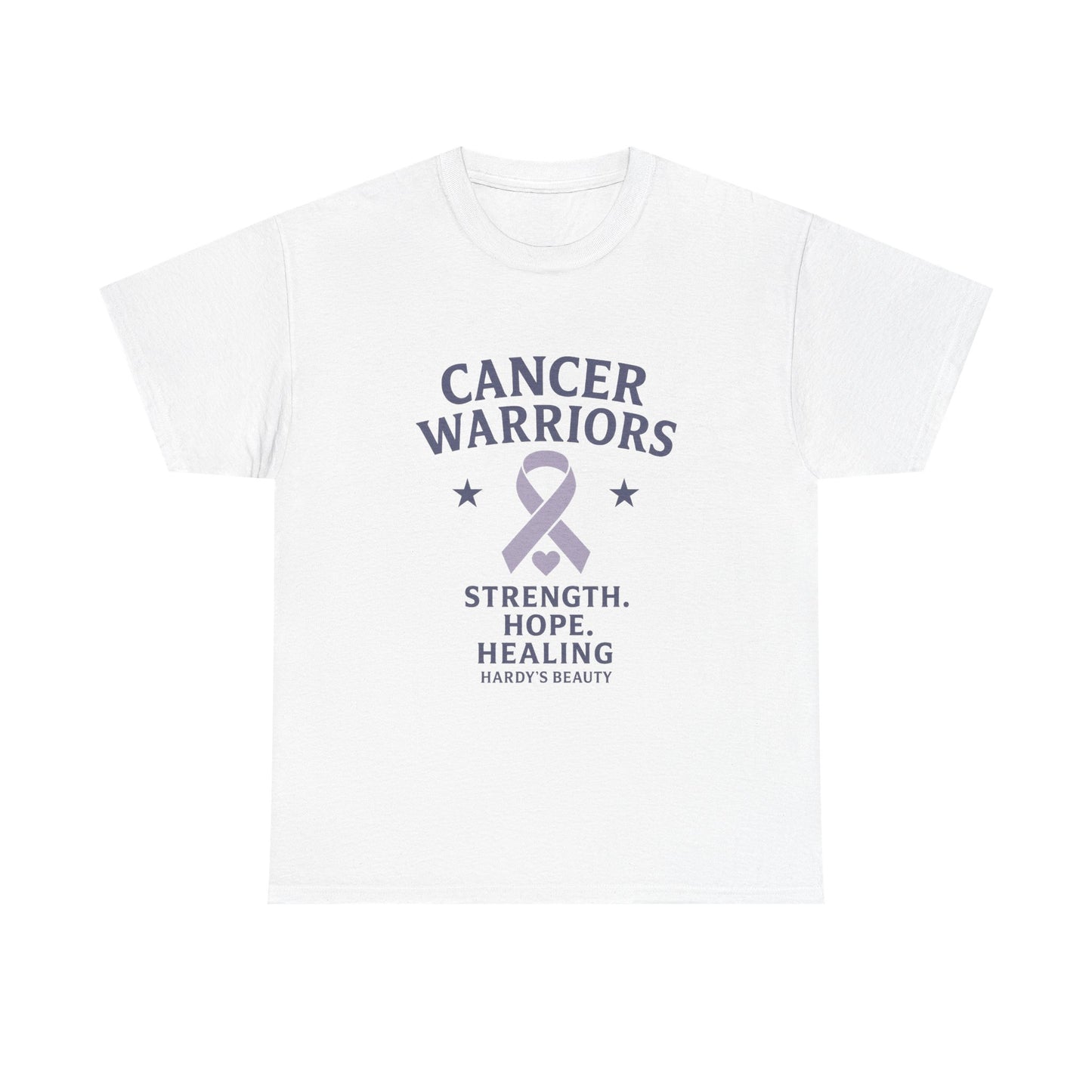 Cancer Warriors Support Tee, Unisex Cotton Tee for Awareness, Strength Hope Healing Shirt, Cancer Survivor Gift, Inspirational Apparel