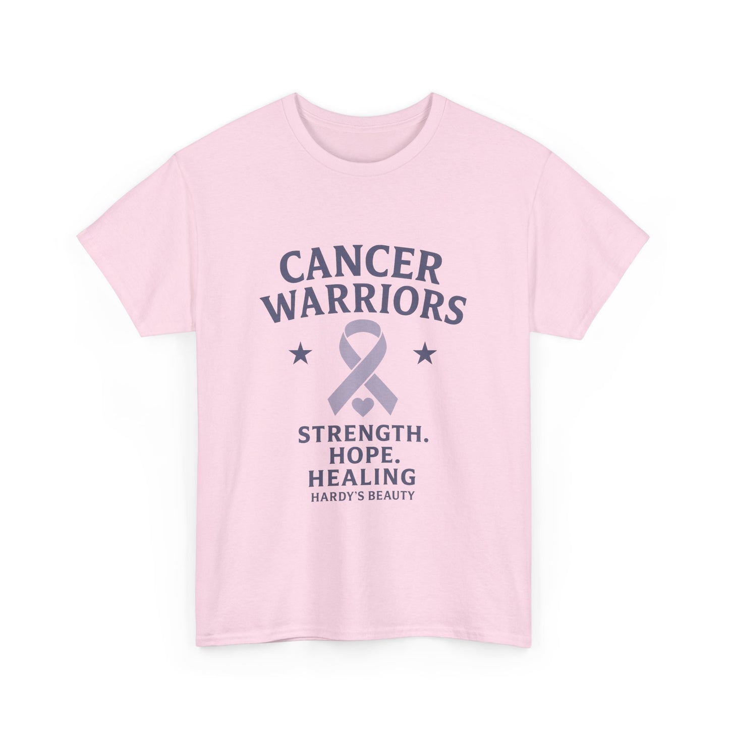 Cancer Warriors Support Tee, Unisex Cotton Tee for Awareness, Strength Hope Healing Shirt, Cancer Survivor Gift, Inspirational Apparel