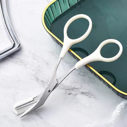 Curved Eyebrow Trimming Knife with Comb